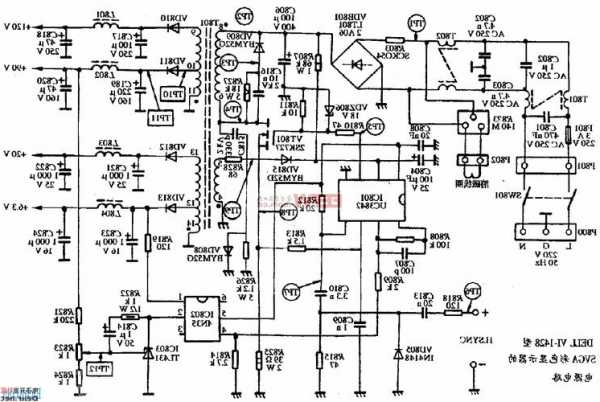戴尔台式电脑显示器电源板电路图，戴尔台式显示屏电源线！
