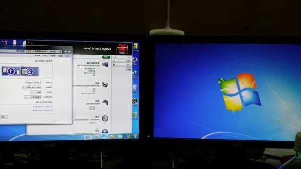 台式电脑分屏两个显示器，台式电脑分屏两个显示器win7能用吗